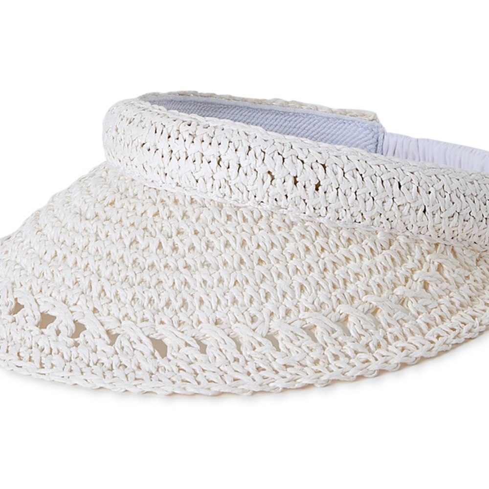 Textured woven rattan visor (free people inspired) NWT
